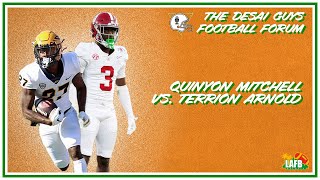 Quinyon Mitchell vs Terrion Arnold 2024 NFL Draft DB Rankings [upl. by Leavy]