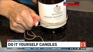 Sunrise DIY  Turning a wine bottle into a candle [upl. by Kania]