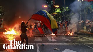 Thousands protest across Venezuela after Maduro declared winner of presidential election [upl. by January]