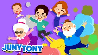 We Are a Gassy Poopy Family  The Funny Fart Family  Kids Songs  JunyTony [upl. by Inram547]