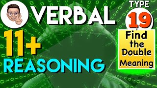 11 Plus Verbal Reasoning  VR Type 19  Find the double meaning  Lessonade [upl. by Iolenta]