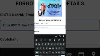 irctc id password reset online  how to recover forget irctc account id password [upl. by Adiana147]