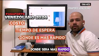 PASAPORTE VENEZOLANO PASO A PASO EXTRANJERO2024 [upl. by Chemarin510]