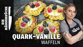 🧇 QuarkVanille Waffeln  funktioniert auch ohne Waffeleisen [upl. by Lali]