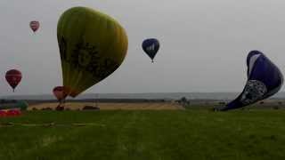 Fast hot air balloon landings Lorraine Mondial Air Ballons 2013 [upl. by Adnomal]