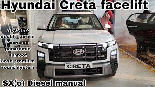 hyundai creta 2024 facelift sxo diesel manual detailed review [upl. by Hcaz]