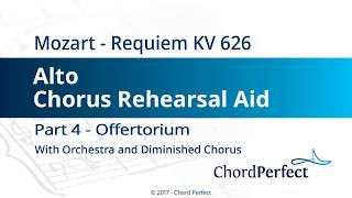 Mozarts Requiem Part 4  Offertorium  Alto Chorus Rehearsal Aid [upl. by Nynahs]