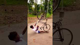 Cycle stunt wheelie crash viralvideosviralshortstrending [upl. by Enej844]