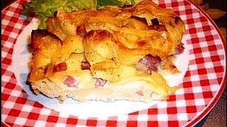 Gratin de pâtes au reblochon et au dés de jambon [upl. by Rramal]