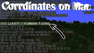 How to See Coordinates on Minecraft on MacOS Java Edition [upl. by Llenyl]