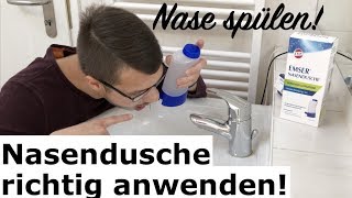 Nase spülen 👃🏻 Nasendusche richtig anwenden 💦 [upl. by Niehaus39]