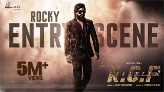 Rocky Bhai Mass Entry Scene  KGF 2  Yash  Prashanth Neel  Vijay Kiragandur  Hombale Films [upl. by Corie223]