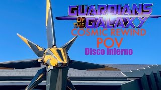 Guardians of the Galaxy Cosmic Rewind Full Ride POV Disco Inferno [upl. by Rebna]