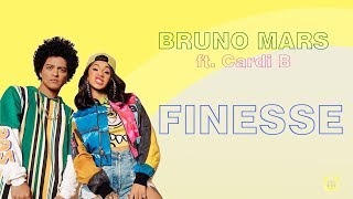 Finesse lyrics  Bruno Mars ft Cardi B [upl. by Dlarrej796]