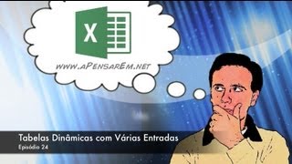 Tutorial Excel 2013 Ep 24  Tabelas Dinâmicas com Várias Entradas [upl. by Milan]