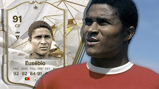 91 ICON EUSEBIO PLAYER REVIEW FC 24 [upl. by Miharbi]