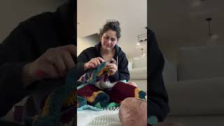 teaching my newborn how to crochet 🧶 [upl. by Pufahl]