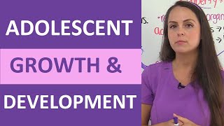 Adolescent Growth and Development Milestones Nursing NCLEX Teen Review [upl. by Eenor]