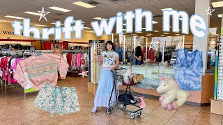 THRIFT WITH ME  shopping at a VIRAL thrift store for Spring essentials [upl. by Hairu]