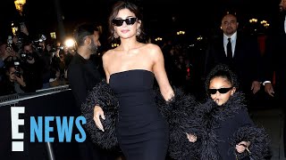 Kylie Jenner amp Stormi Webster Are TWINNING at Paris Fashion Week  E News [upl. by Anoel]