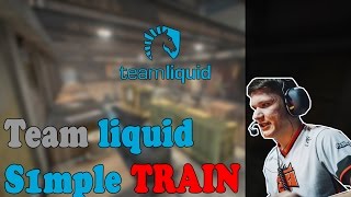 Team Liquid s1mple playing CSGO Faceit on Train twitch stream [upl. by Emrich]