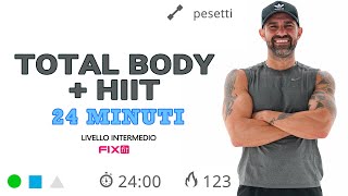 Allenamento HIIT Brucia Grassi  Esercizi Total Body [upl. by Hanny]