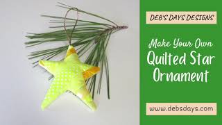 Quilted Star Christmas Tree Ornament Sewing Tutorial  DIY Holiday Decor [upl. by Terti443]