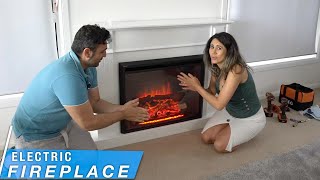 2000W Electric Fireplace Insert REVIEW and DIY Install [upl. by Rinaldo782]