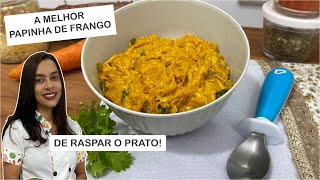 PAPINHA PARA BEBÊ NA INTRODUÇÃO ALIMENTAR – Creme de frango tipo estrogonofe [upl. by Enytnoel60]