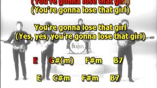 You’re Going To Lose That Girl Beatles best karaoke instrumental lyrics chords cover [upl. by Alyn978]