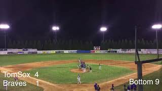 Charlottesville TomSox at Staunton Braves First pitch at 730 [upl. by Yadrahs]