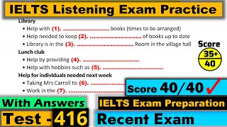 IELTS Listening Practice Test 2024 with Answers Real Exam  416 [upl. by Rosenberger539]