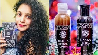 I Tried the Biseka hair products Good for curly hair and other hair types also [upl. by Yreffeg]