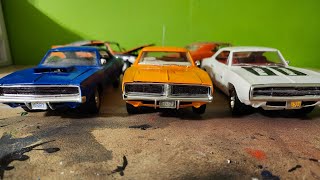 Revell 125 Scale 68 69 and 70 Dodge Chargers [upl. by Tychon725]