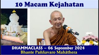 060924  10 Macam Kejahatan  Oleh Bhante Paññavaro Mahāthera [upl. by Anelehs]