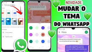 🔥SAIU COMO USAR OS NOVOS TEMAS DO WHATSAPP  ATUALIZADO 2024 [upl. by Descombes]