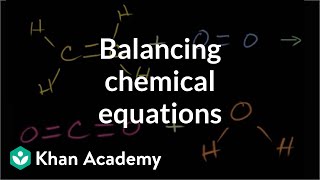 Visually understanding balancing chemical equations  High school chemistry  Khan Academy [upl. by Schenck]