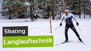 Langlauf lernen Skating  Technik amp Übungen [upl. by Atiekahs]