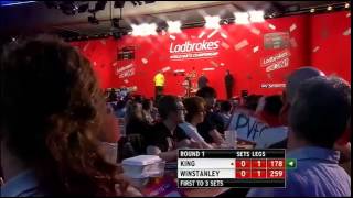 King v Winstanley  15  Round One  World Darts Championship 2013 [upl. by Quartis]