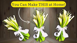 I Made a Calla Lily Bouquet Under 5 Minutes  WHATS happened [upl. by Ejroj42]