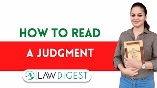 How to read a judgment  Tips and tricks to read a judgment [upl. by Lyrahc]