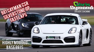 Modified 981 Porsche Cayman CSR  Silverstone Grand prix fast laps [upl. by Elysha]