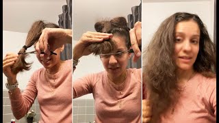 Cute Easy Hairstyles With Bangs  Tutorial [upl. by Anihpesoj]