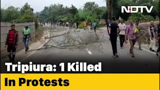 1 Dead 23 Injured As Police Fire At Protesters In Tripura [upl. by Aggy]