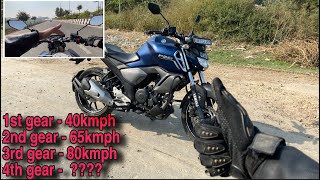 Yamaha FZS V3 Bs6 Performance Test  Top speed in each gear  GSTUBE [upl. by Nyvrem575]