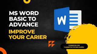 Ms Word Master Class 1 Microsoft Word Basic to Advanced [upl. by Mann]