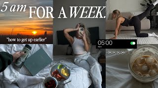 waking up at 5 am everyday for a week lifechanging  tips for waking up earlier ☁️ [upl. by Ximenez]