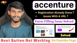 Accenture Form Filling Issue  Next Button Not Working Solved [upl. by Chem]