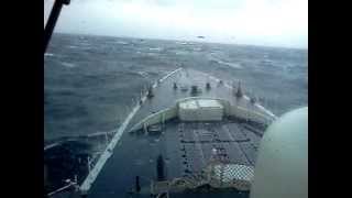 Canadian Navy HMCS Iroquois 280 in heavy seas [upl. by Gone]