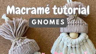 Easy macramé tutorial gnomes  handmade crafts diy [upl. by Anderer]